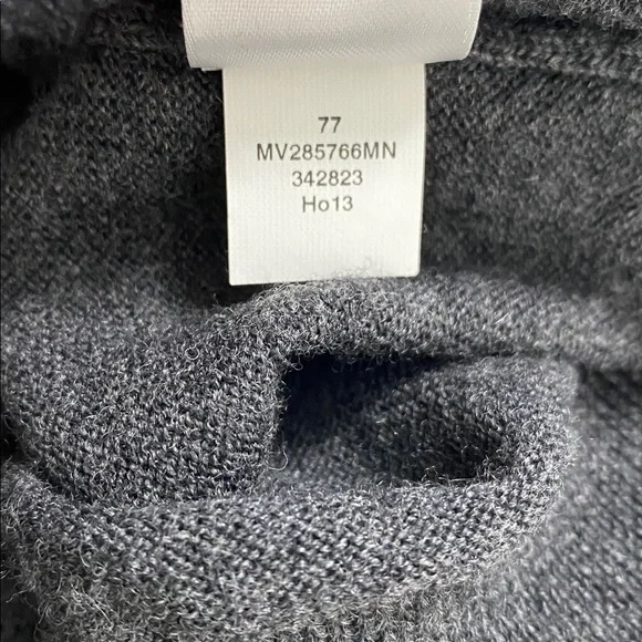 Nordstrom Men’s Shop Extra Fine Merino Wool Sweater Vest | V Neck | Dark Gray - Picture 13 of 13